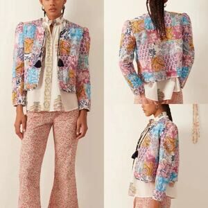 Alix of Bohemia Cotton Paisley Lola Patchwork Lightweight Quilted Jacket M